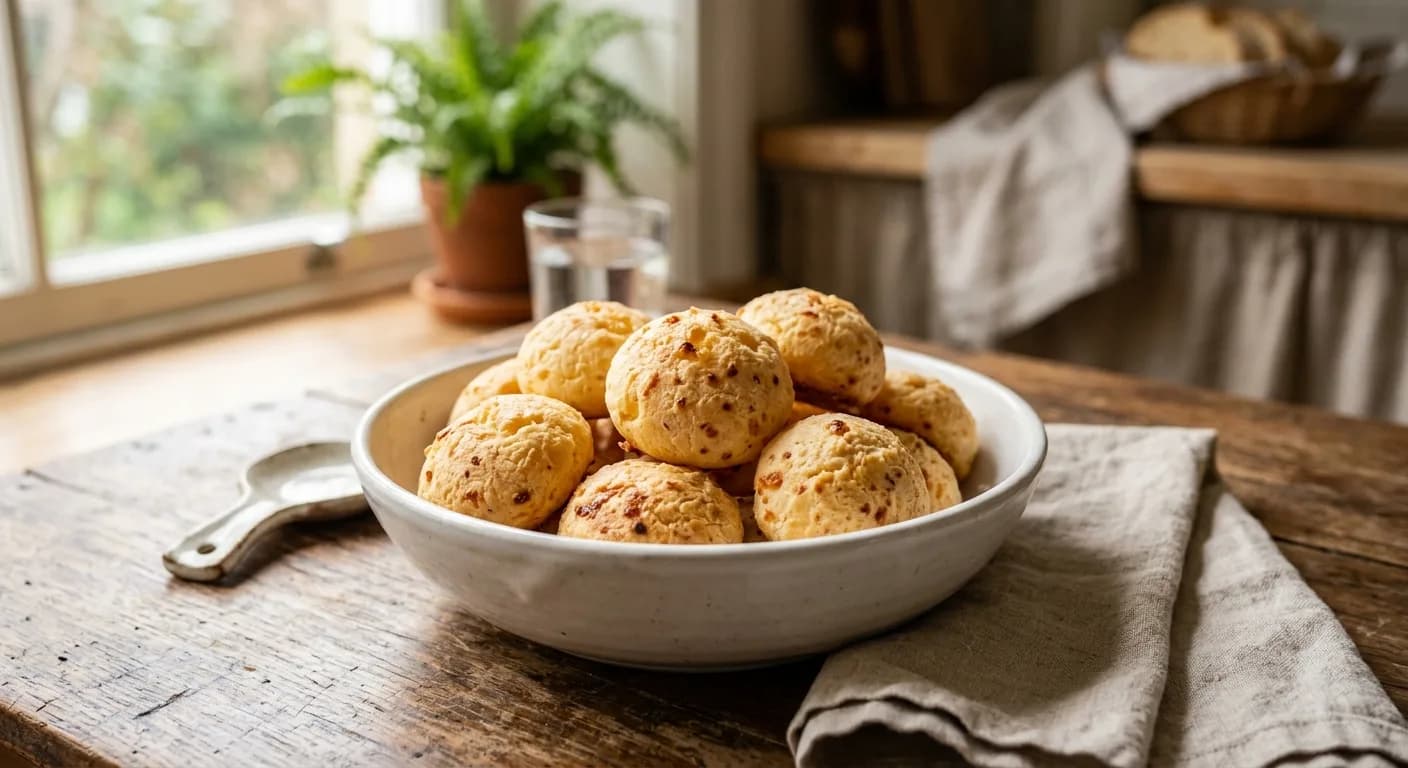 Biscoito de queijo tradicional assado