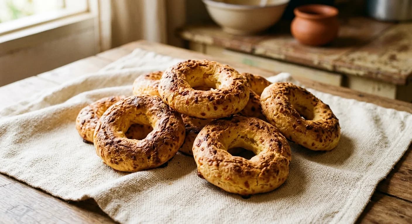 Chipa artesanal assada